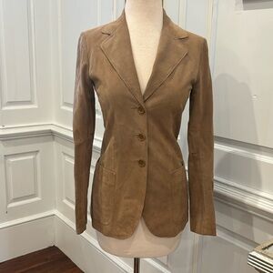 Women’s Theory suede jacket, Small/petite, almost brand new, tan